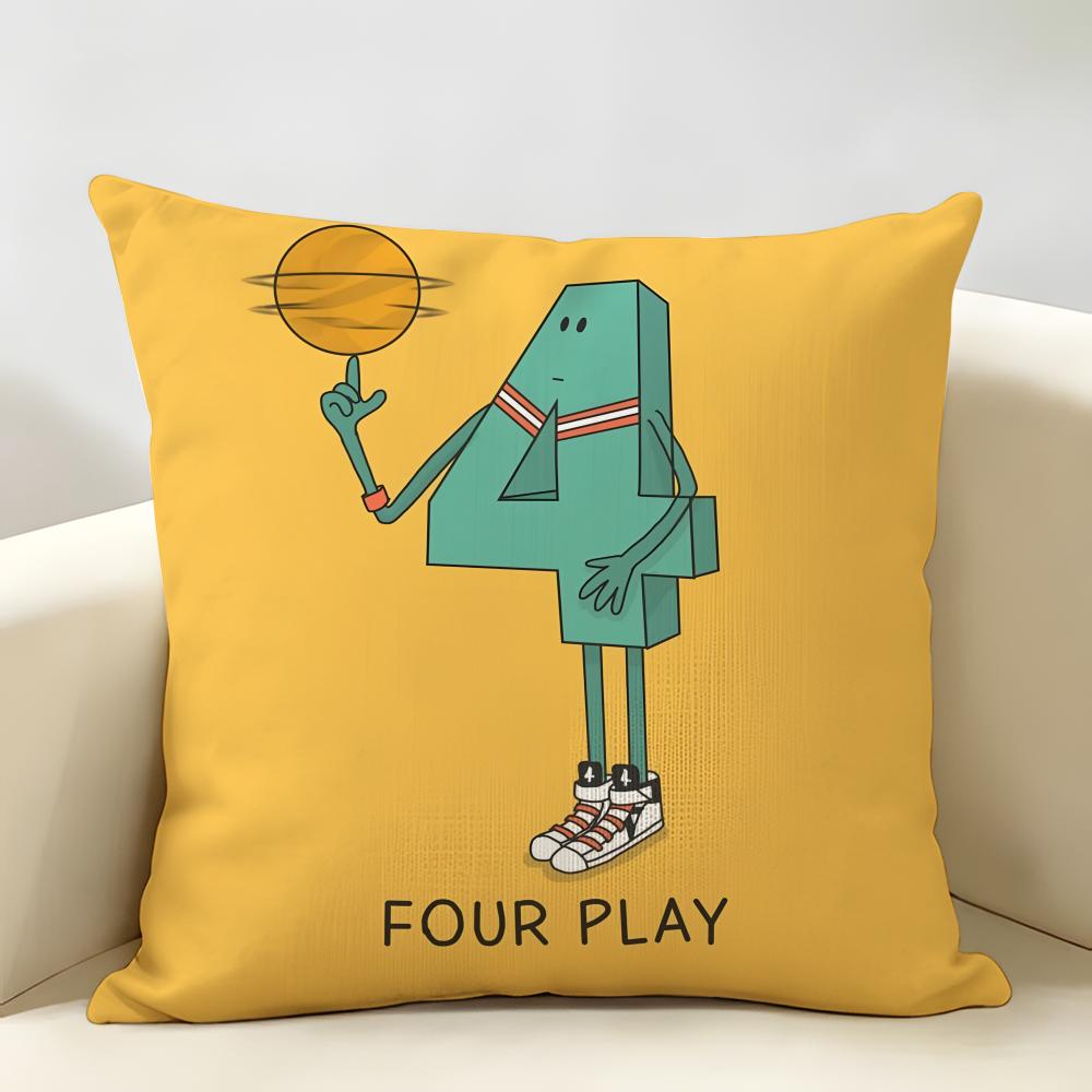 Funny Fancy Abstract Ins Art Cushion Cover Natural Linen Organic Fabric DoubleSided Printing Room Sofa Decor Pillow Case