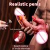 Реалистичный дилдо-вибратор телескопический стимулятор женской простаты вагинальный мастурбатор анальная пробка с подогревом вибрирующие секс-игрушки для женщин