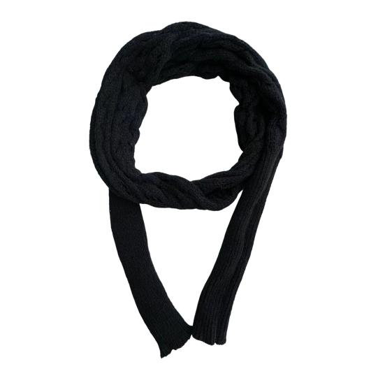 Sleeved Shawl Scarf Solid Color Hollow Twist Women Bohemian Style Wrap Braided Cable Scarf Winter Wear