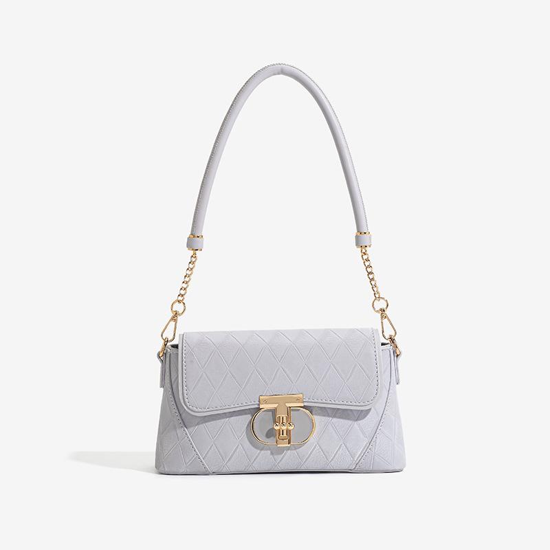 Сумка-подмышка с ромбовидной клеткой, женская, сезонная, сумка-багет с цепочкой, сумка-мешок через плечо для свиданий