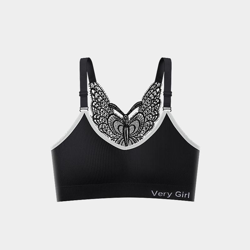 Бесшовный бюстгальтер с красивой спиной и бабочкой, нижнее белье больших размеров, женский топ без стального кольца, бюстгальтер без косточек