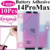 EmmaHelp 10 шт. Наклейка на аккумулятор для iPhone 17 Pro Max 17Air 16 16E 12 13 14 Plus 15 Клейкая лента для аккумулятора Запасные части