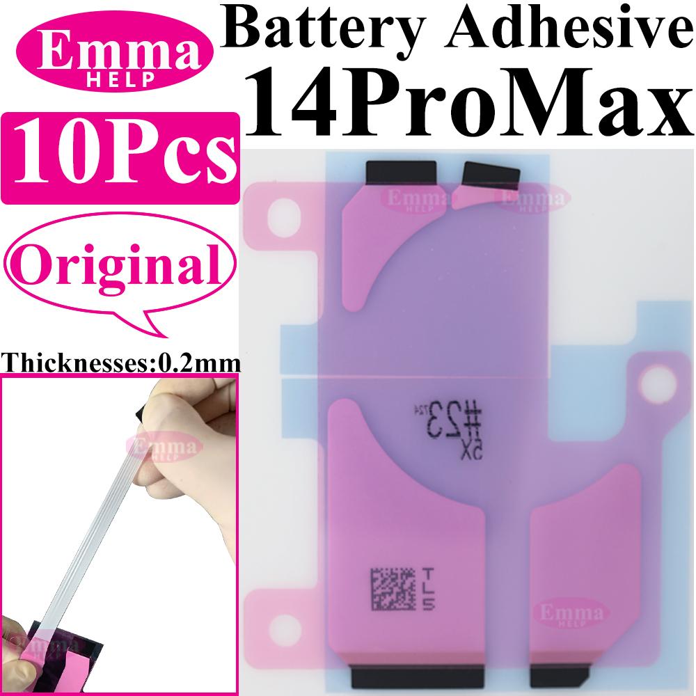 EmmaHelp 10 шт. Наклейка на аккумулятор для iPhone 17 Pro Max 17Air 16 16E 12 13 14 Plus 15 Клейкая лента для аккумулятора Запасные части