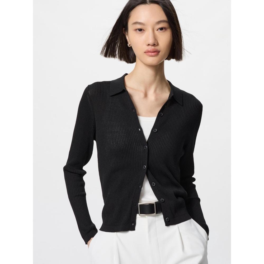 Uniqlo Кардиган поло в рубчик