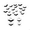 16 Pieces Bats Wall Decor Decals, Halloween Decoration 3D Scary Bat Stickers for Bathroom,