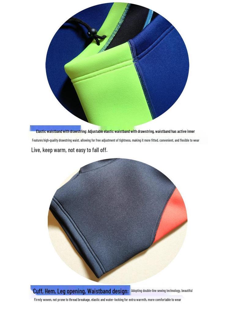 Унисекс 3мм Термальные штаны для подводного плавания - Пятиточечный дизайн для серфинга, парусного спорта и фридайвинга