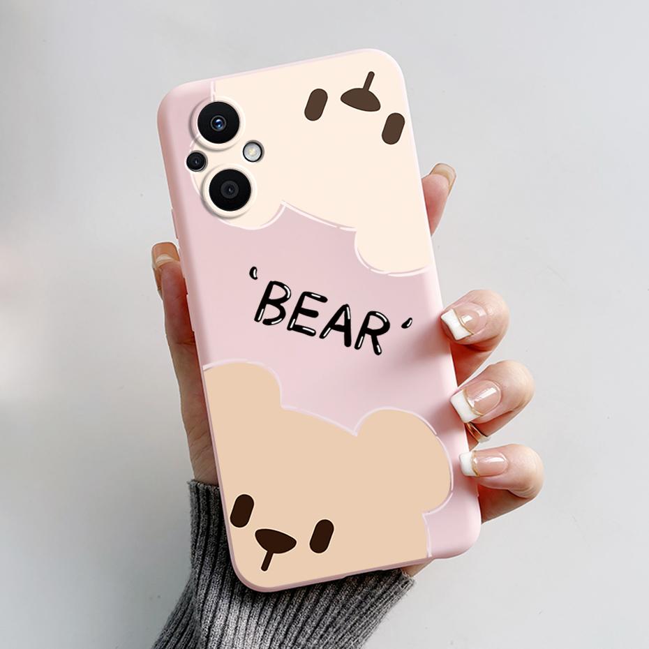 Для Oppo Reno7 Z 5G Чехол Reno 7 8 Lite Мультяшный Медведь Лягушка Мягкий Силиконовый Чехол для Телефона Для Oppo Reno 7Z 8Z Reno7Z 5G Задняя Крышка Capa