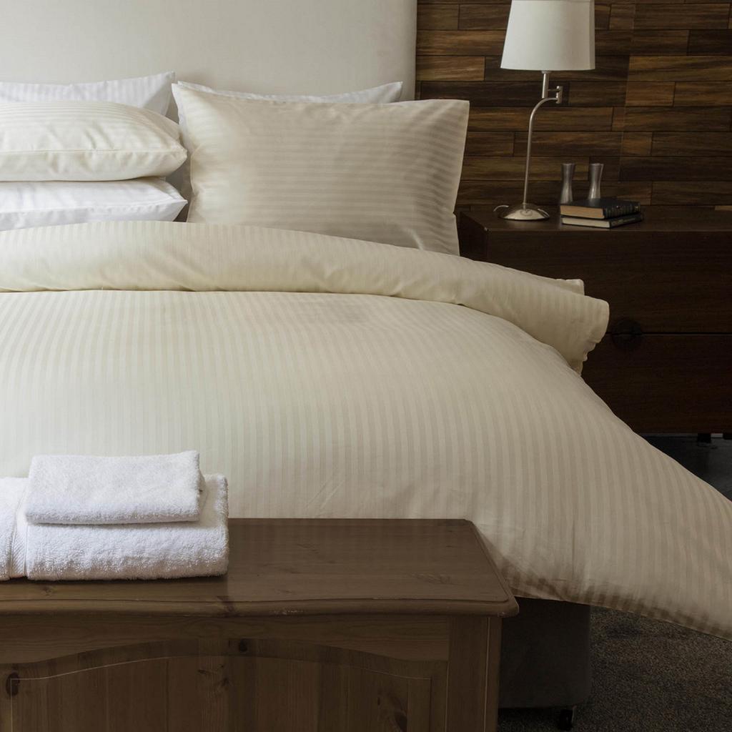 Belledorm 540 Thread Count Satin Stripe Duvet Cover Set
