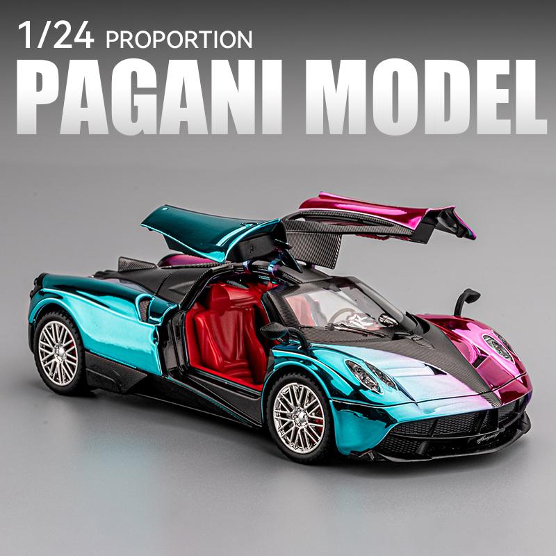 1/24 Pagani Huayra Dinastia Сплав Гальваническое покрытие Модель Спортивного Автомобиля Металлический Гоночный Автомобиль Модели Транспортных Средств Звук и Свет Детские Игрушки Подарок