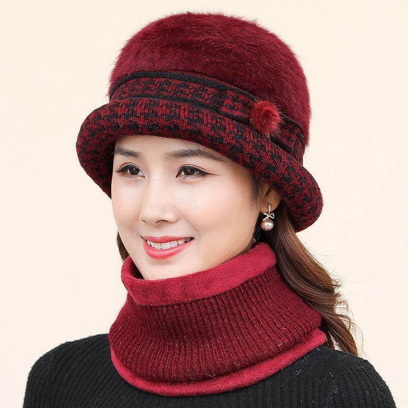 Cappellino da baseball in pelliccia di visone e volpe calda Cappello invernale Cappello da donna Cappelli lavorati a maglia per ragazza Cuffie Berretti Nuovissimo Cappello femminile spesso