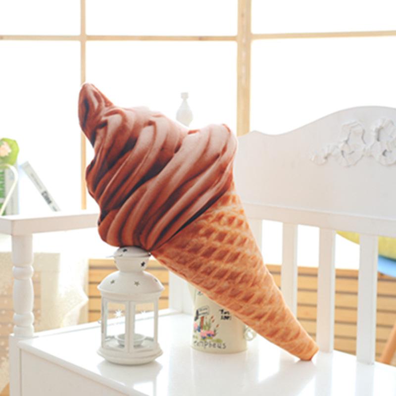 Ice Cream Cone Plush Pillow Toy with Free Shipping - Custom Logo Options Available