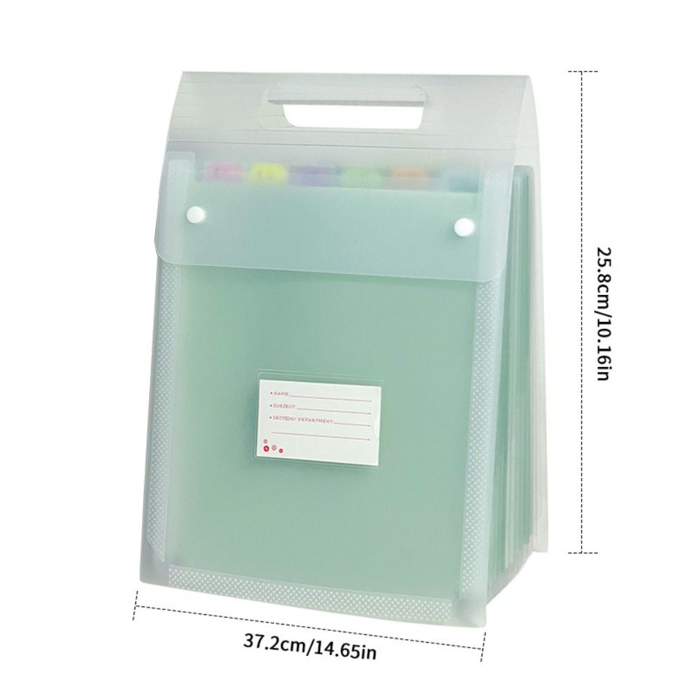 Large Capacity Gradient Color File Bag 13 Pockets Flip Cover Design Document Organizer Handheld A4 File Folder Students