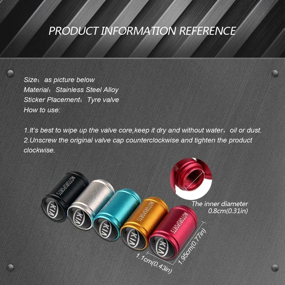 4pcs Car Tire Valve Cap Bike Wheel Valve Cover Tire Decor for KIA Ceed Rio Ceed Niro K3 Sportage Sorento Picanto Optima Cerato YO7