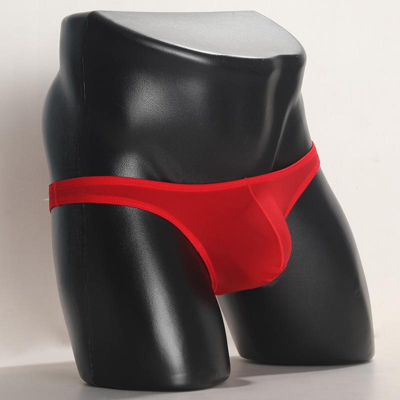 Мужское нижнее белье с треугольными чашечками Ice Silk, летнее сексуальное нижнее белье для взрослых с низкой талией