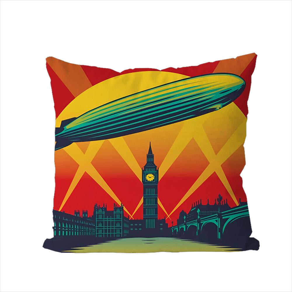 Band LLed ZZeppelin Pillow Case For Car Sofa Decorative Home Doublesided Print Plush Square Throw Pillow Cushion Cover