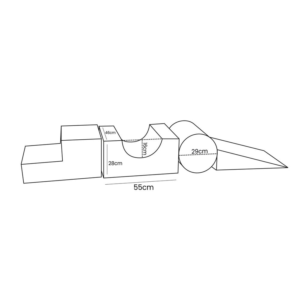 Набор для активных игр MeowBaby®, набор из 4 предметов, безопасный для использования в помещении, мягкая детская интерактивная игрушка из пенопласта для ползания, вельвет