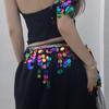 Cymbal Sequins Tassel Waist Wrap Adjustable Tie Stage Waist Chain  Stage Competition