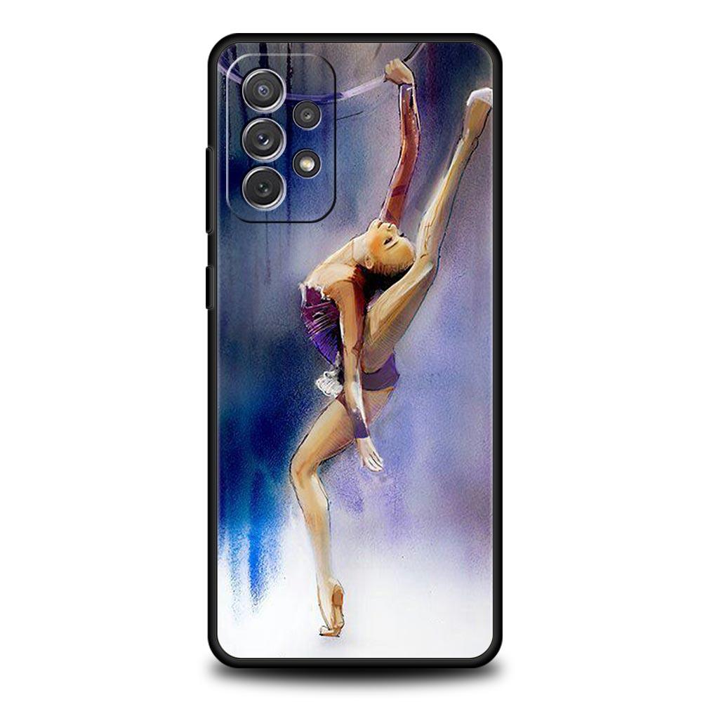 Акварельный чехол для гимнастики для Samsung A51 A71 A21S A12 A11 A15 A25 A31 A41 A23 A33 A53 A73 A03S A05S A13 5G A35 A55