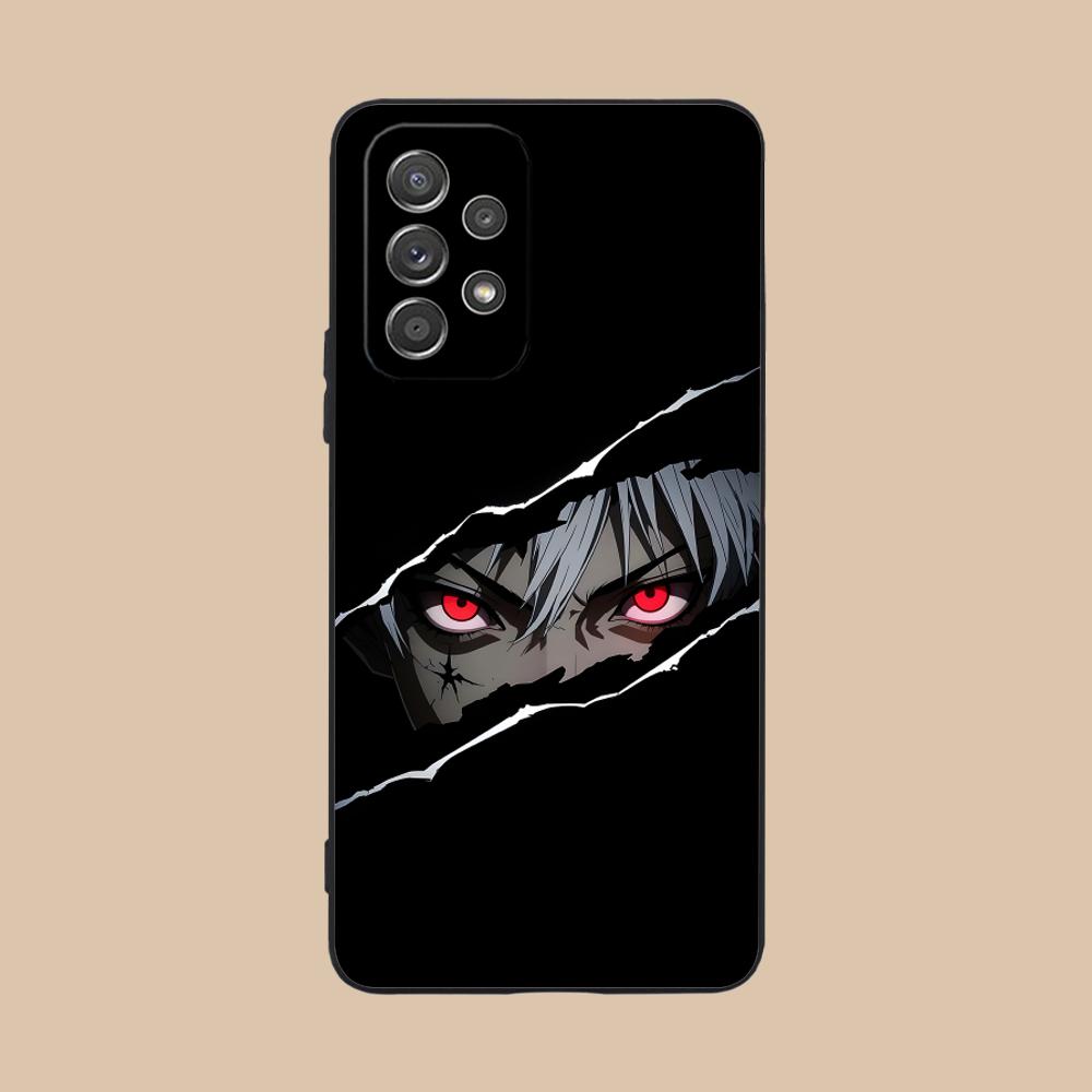 Anime Eyes Phone Case for Samsung Galaxy M55 54 42 35 34 33 32 23 22 15 14 13 12 F55 5G Soft TPU Shockproof Cover