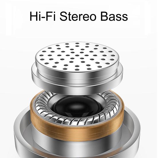 Простые проводные наушники с противоударным проводным управлением Mega Bass