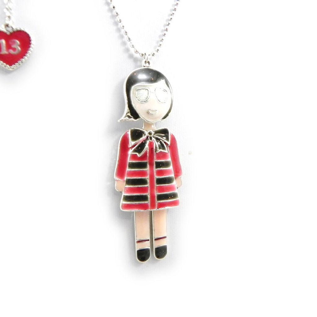 Les Trésors De Lily [H9857] - Red 'Mangas' Designer Long Necklace