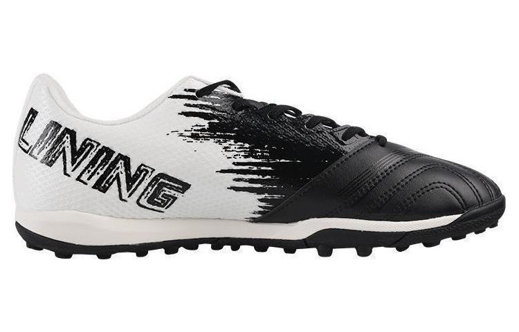 Li Ning Искусственный газон AG Искусственное покрытие Скользкое Устойчивое к истиранию Футбольные бутсы Мужские Белый Черный YSTT011-1