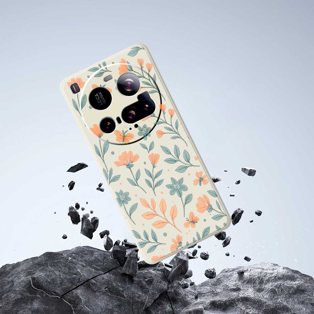 For Xiaomi 15 Ultra Case Yellow Flowers Pattern Printing Straight Edge TPU Phone Back Cover