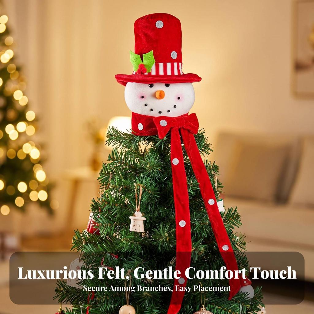 Snowman Tree Topper Soft Christmas Eye-Catching for Shop Window