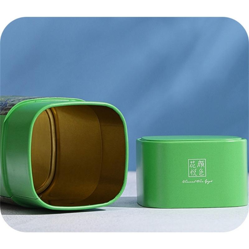 Металлическая жестяная коробка для чая, контейнер для хранения рассыпного чая, элегантная банка для чая, контейнер для хранения кофе, подарочная коробка с цветочным рисунком