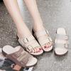 Women's Slippers Classic Thick Bottom Anti Slip Double Buckle Comfortable 2024 Unisex Fashion Slippers Big Size 35-44