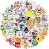 50 Stickers Cartoon Mixed and Match Personalized New Products Cute Style Independent DIY Decoration Stickers Repeatedly Paste Waterproof