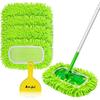 Набор из 4 многоразовых сменных насадок для швабры, совместимых со шваброй Swiffer Sweeper, сухие и влажные подметальные салфетки для деревянного пола, микрофибровые хлопковые насадки для