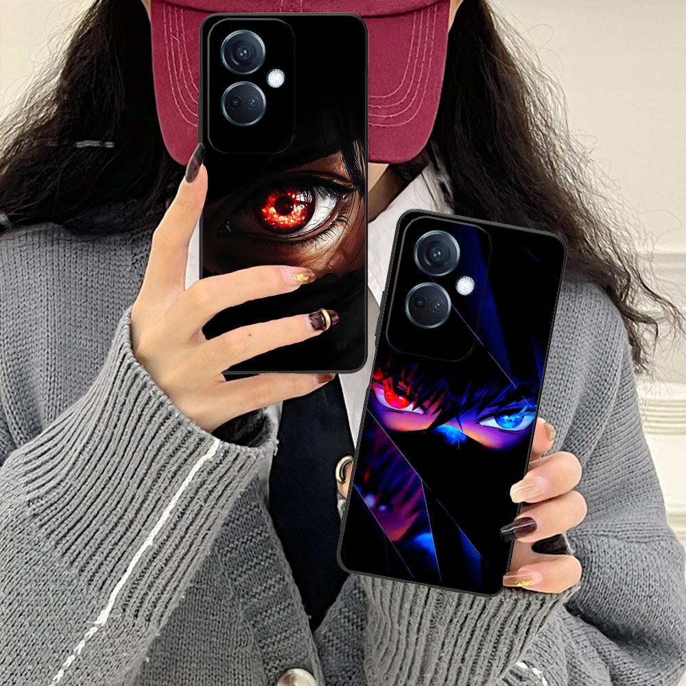 Anime Eyes Phone Case for OPPO Reno 14 13 12 11 10 9 8 7 6 5 F T Pro 5G Soft TPU Shockproof Cover