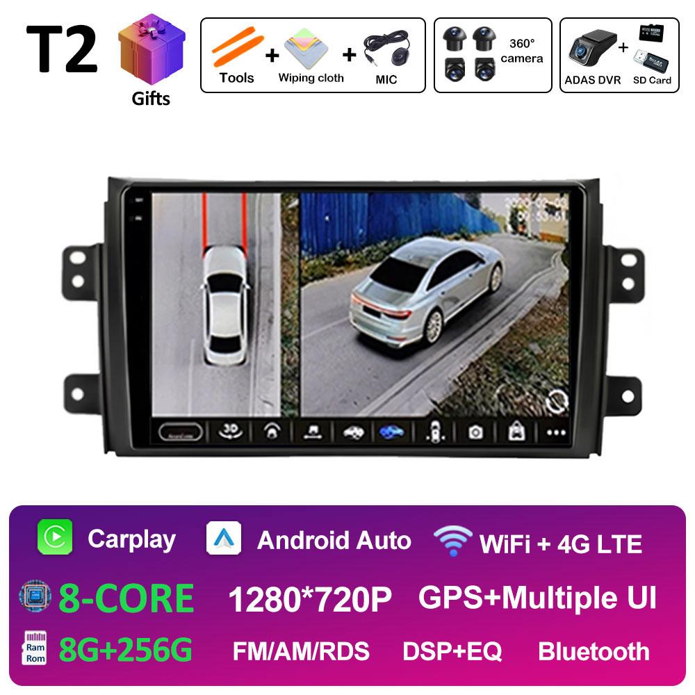 Беспроводная интеллектуальная система Carplay Android для Suzuki SX4 SX 4 2006 2007 2008 2009 - 2013 Bluetooth QLED IPS экран аксессуары