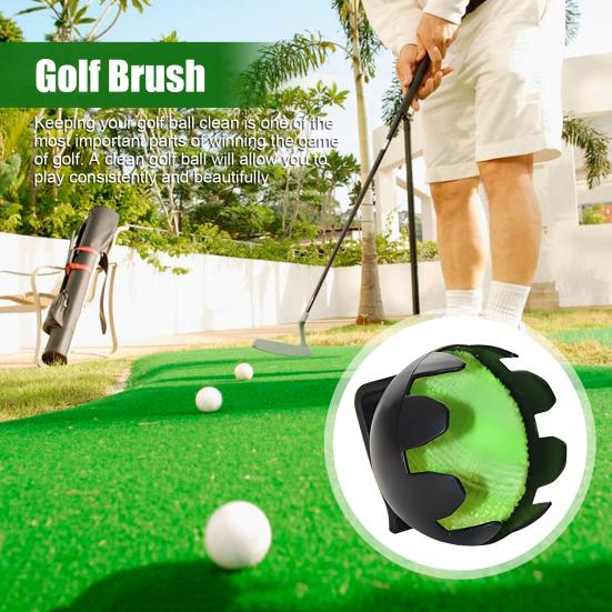 Golf Ball Cleaner Portable Golf Ball Brush with Clip Attachment Golfing Accessories Cleaning Tool for Golfers