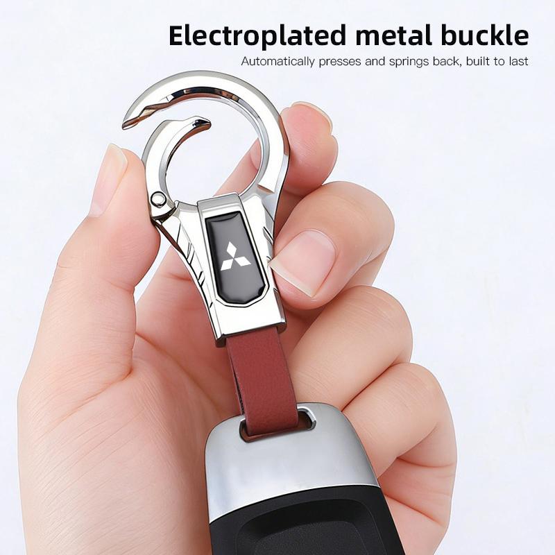 pdsh9 Car Keychains Zinc Alloy Key Pendant Accessories For Mitsubishi Lancer Ralliart ASX Mirage Pajero Xpander Attrage L200 Eclipse