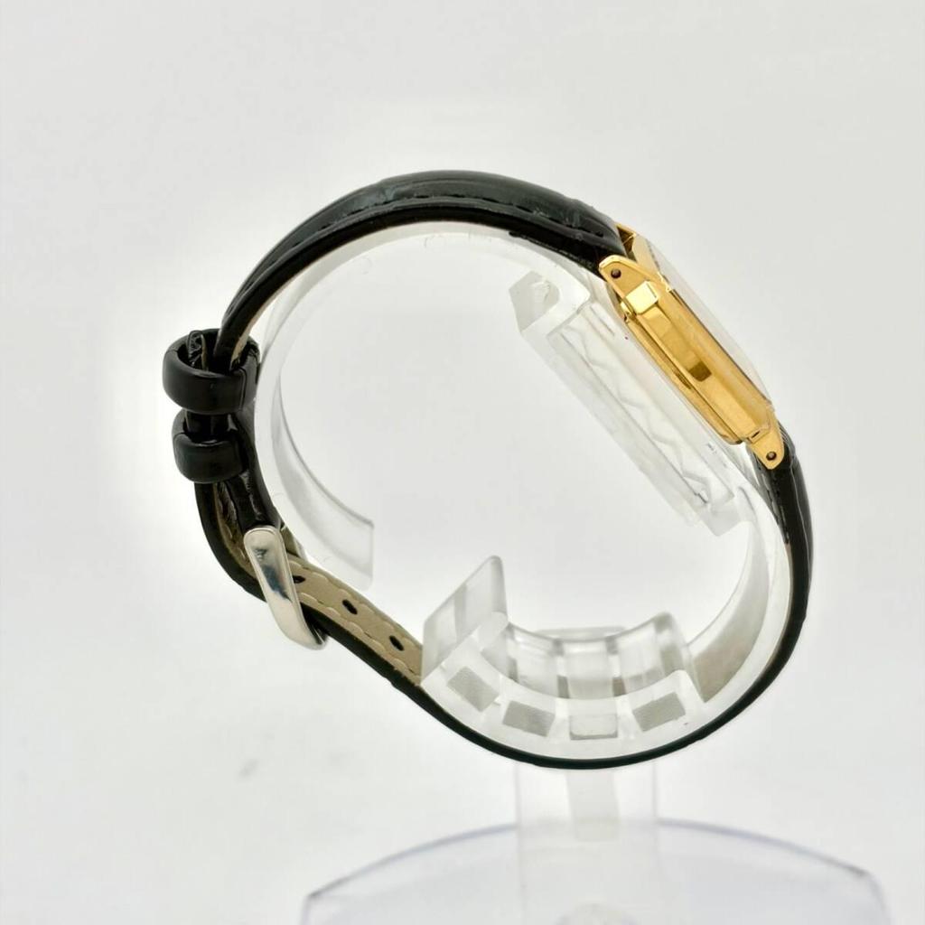 Б/у [Новая батарейка] Женские часы CITIZEN EXCEED Золотые Прямоугольные 4-103765 1030277 Новый ремешок