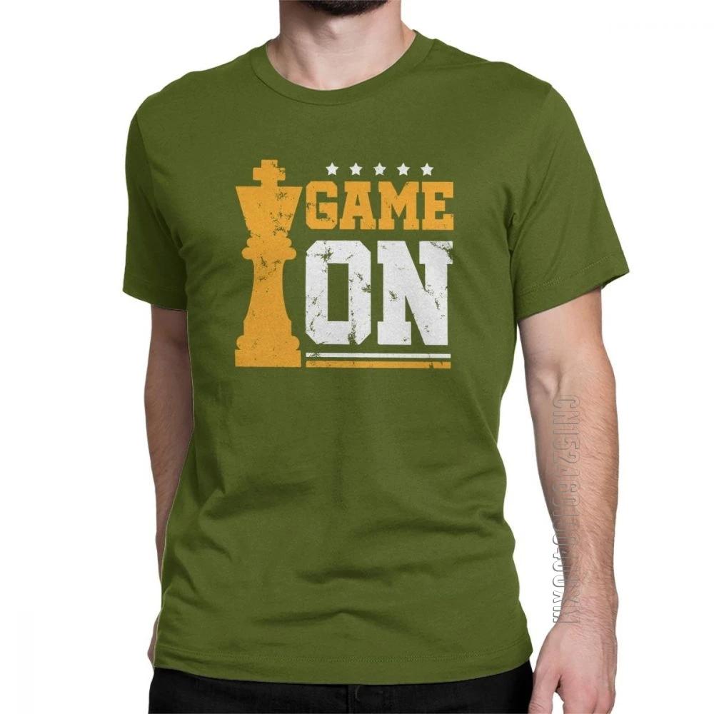 Cool Chess Game On Tshirt Unisex 100 Cotton Tshirts King Queen Horse Fan Player Dad 60s Board Game Short Sleeve Tees Summer