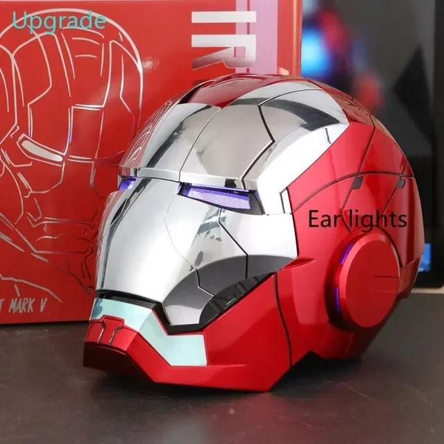 1:1 Шлем Железного Человека MK5, Функциональный и Трансформируемый, Электрический Мотив с Голосовым Управлением, Токен Предмета Коллекционный Предмет