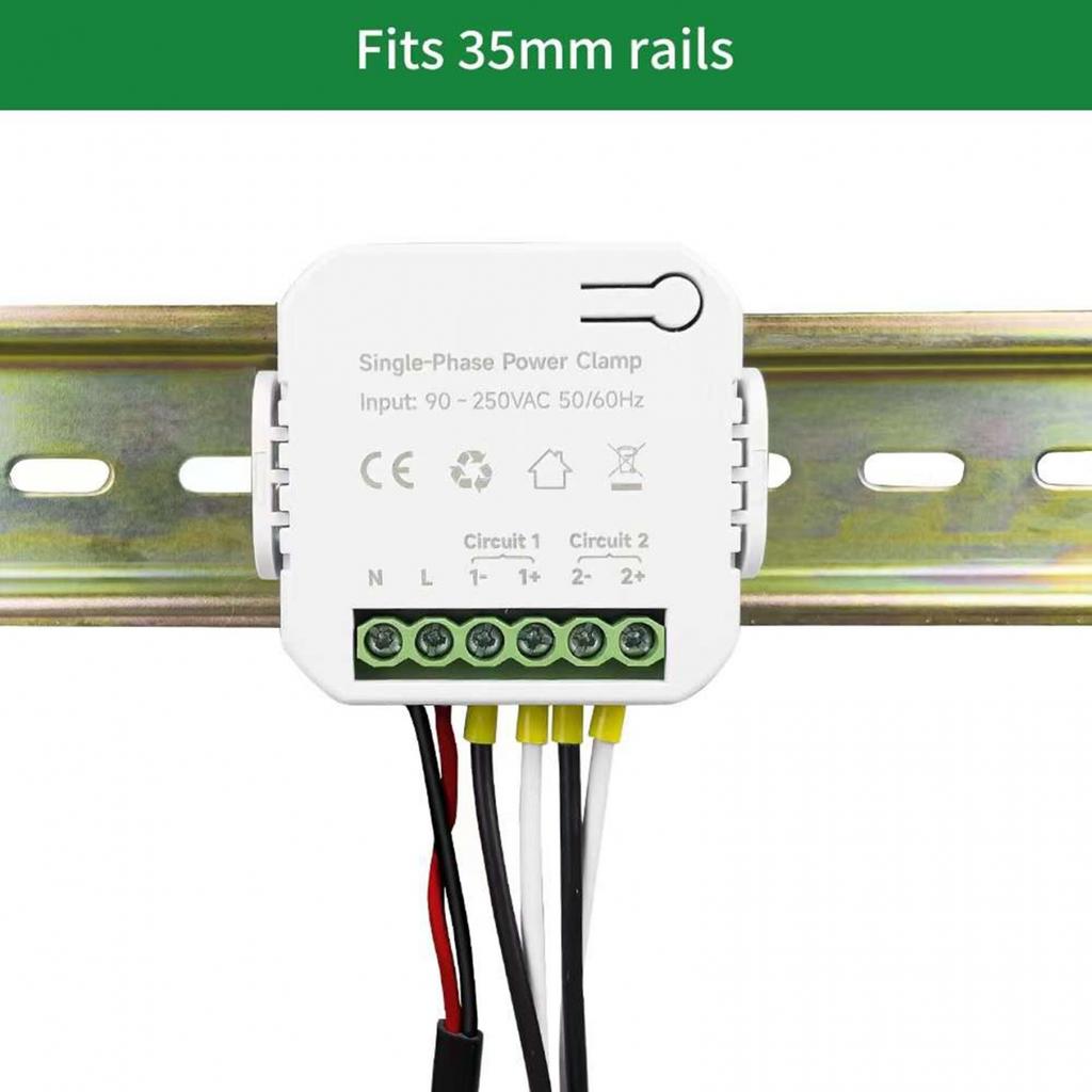 Tuya Smart Life WIFI счетчик энергии 80A с зажимом Ct App kWh