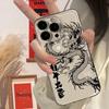 Трендовый черно-белый прозрачный противоударный чехол для телефона с королем-драконом для Apple 15/14/X/13 Pro Max/11/12