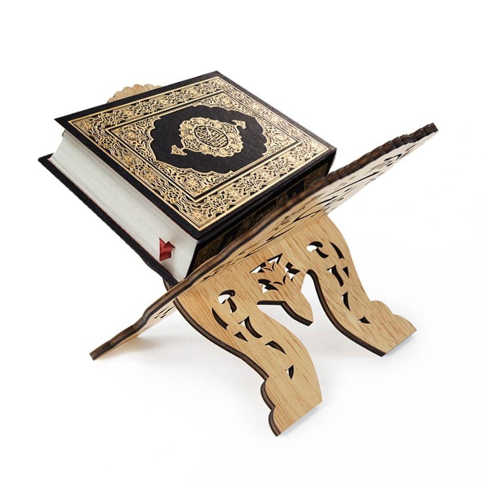 1Pcs Foldable Quran Ramadan Bible Book Shelf Home Decoration Display Stand Book Stand