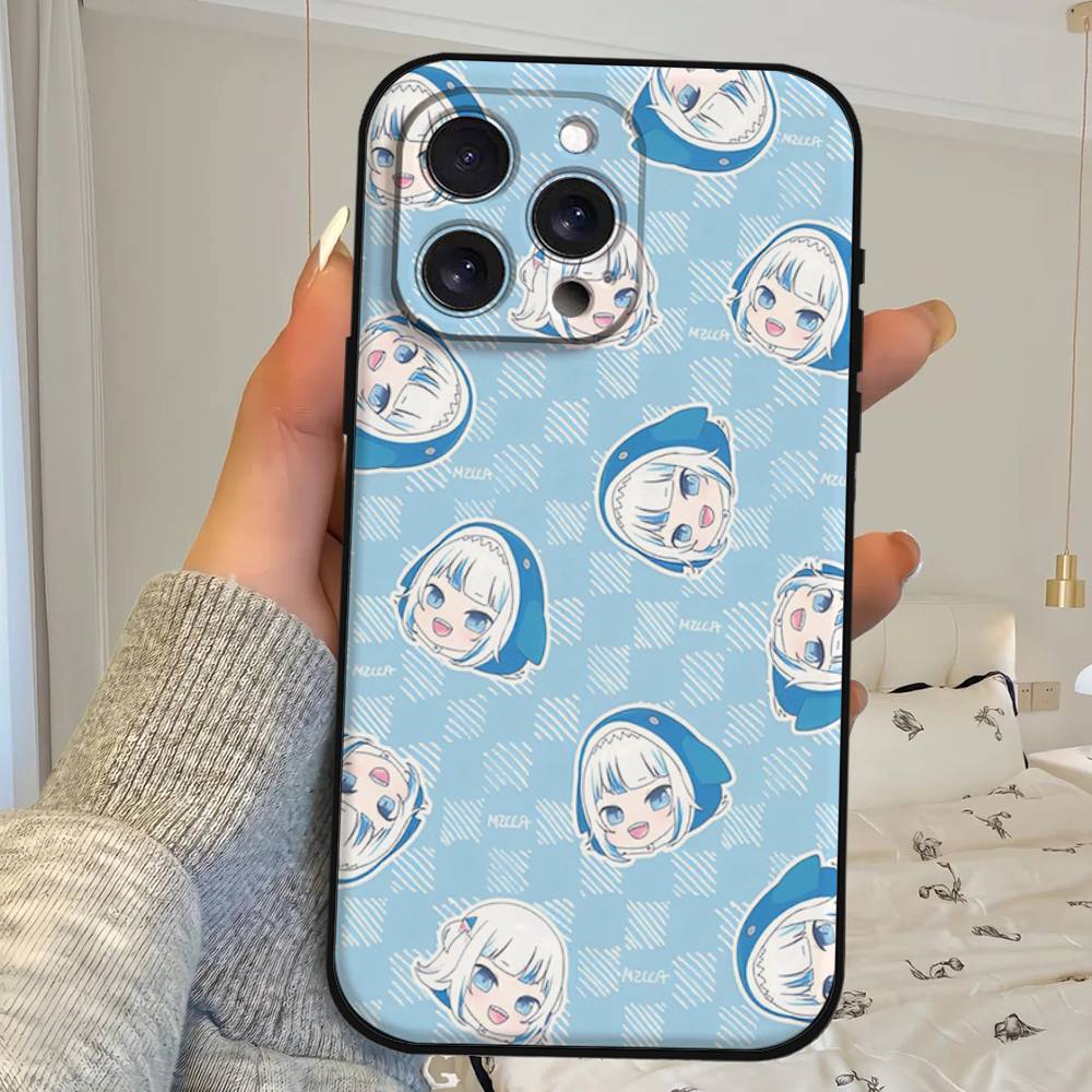 Чехол для телефона W-HololiveS Gawr Gura Для IPhone 17 16 15 14 13 12 11 PRO MAX PLUS Mini Мягкий ТПУ, приятный к коже