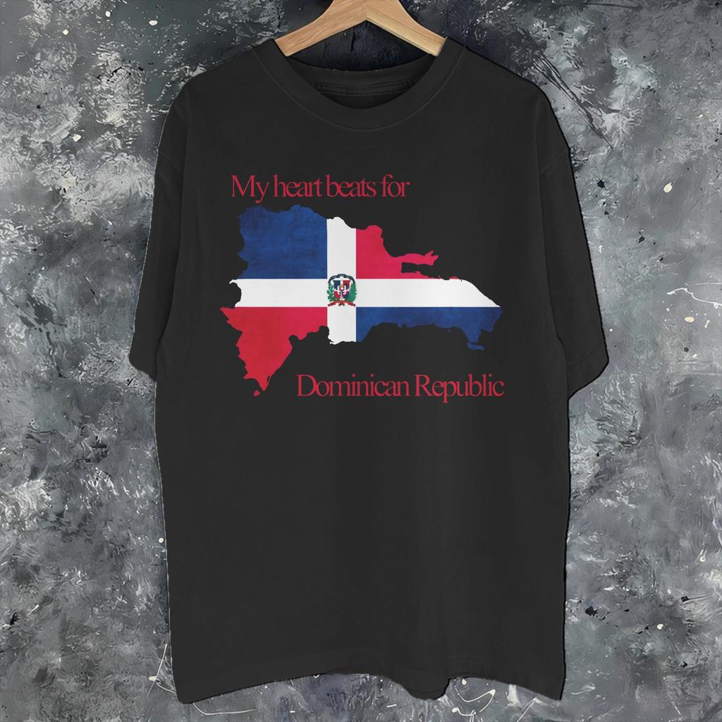 Unisex Women Graphic Print Dominican Republic Tee T Shirt Pure Cotton Tshirts Clothes