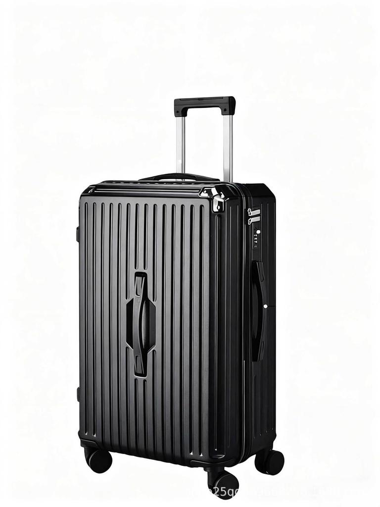 2025 Чемодан-тележка из кожи большой вместимости 24 дюйма с кодовым замком - Минималистичный дизайн для мужчин и женщин