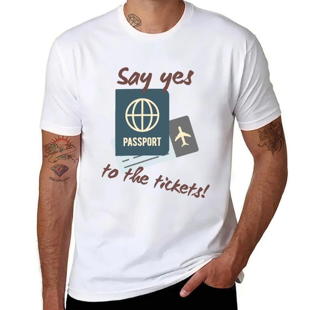 Say yes to the tickets travel tshirt and apparel design T-Shirt boys animal print mens champion t shirts