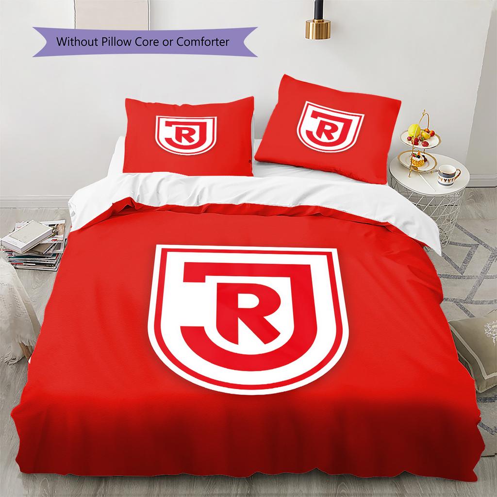 SSV Jahn Regensburg Pattern Bedding Quilt Set Home Decoration Gift (1 * duvet cover + 2 * pillowcase without core)
