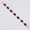 Natural Red Onyx Sterling Silver Bracelet Handmade Bracelet Oval Shape Ethnic Style Handmade Jewelry 925 Sterling Silver Plated Bracelet 7-8" WSJ-4643
