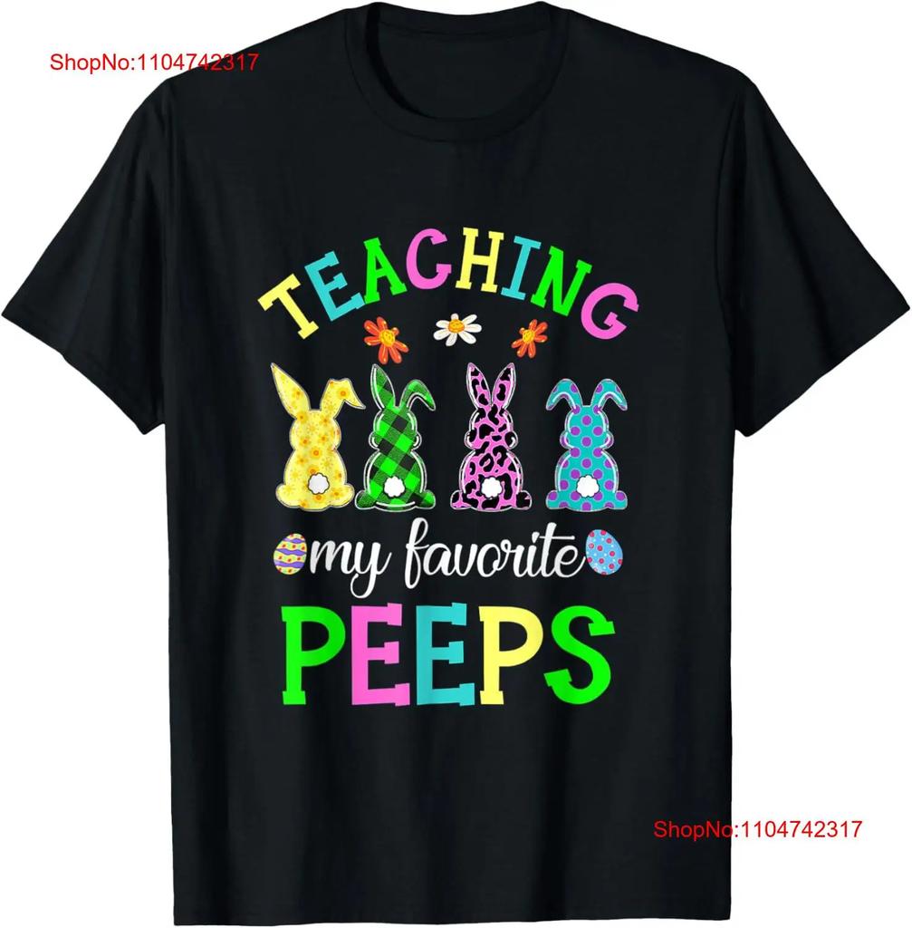 Teaching My Favorite Peeps Easter Day Funny Teacher T Shirt vintage Washed designer clothes Top For Everyday Wear Soft