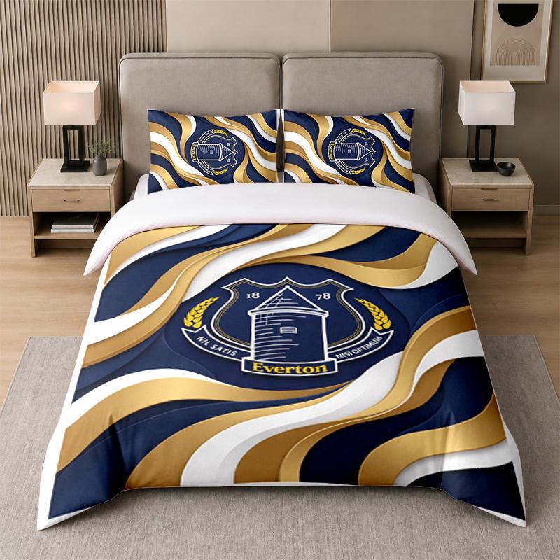 3Pcs Bedding SetEverton Football Soft Bed Sheet and Two Pillowcases Home Bedroom Decor